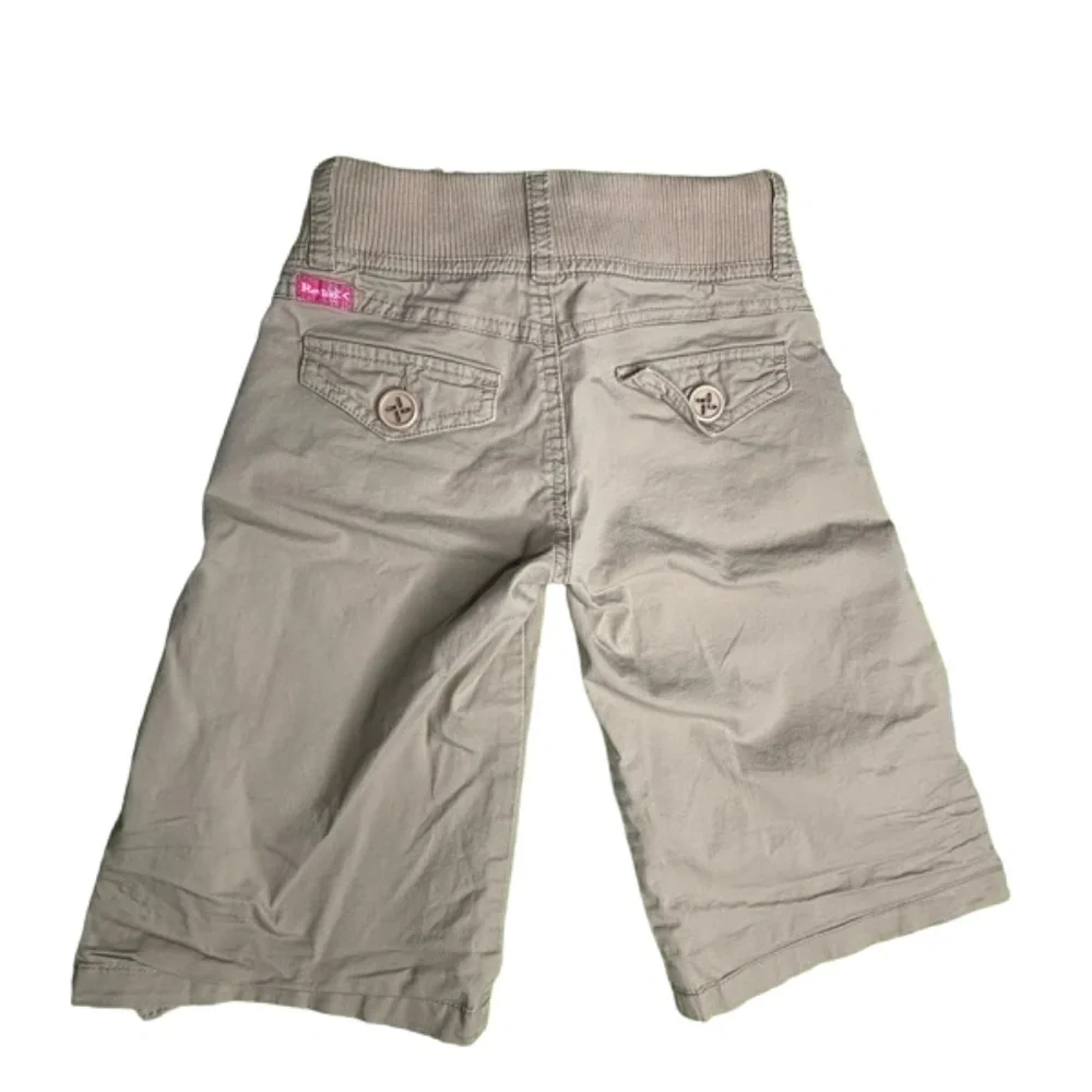 Rewind‎ Girls Shorts Size 7 Tan Khaki Roll Up Adjustable Length Bermuda Shorts